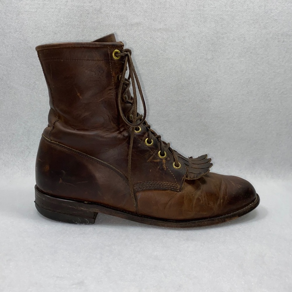 Justin Boots Brown Lace Up 4833 7B